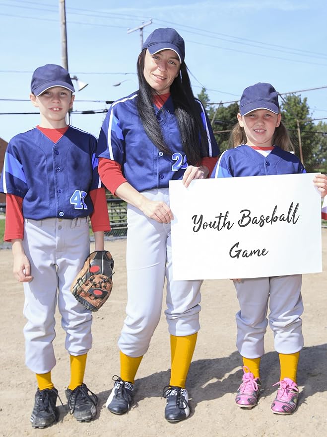 Baseball Socks and Belt Combo Set Cotton Boys Adjustable Baseball Softball Socks and Belt for Boys Girls