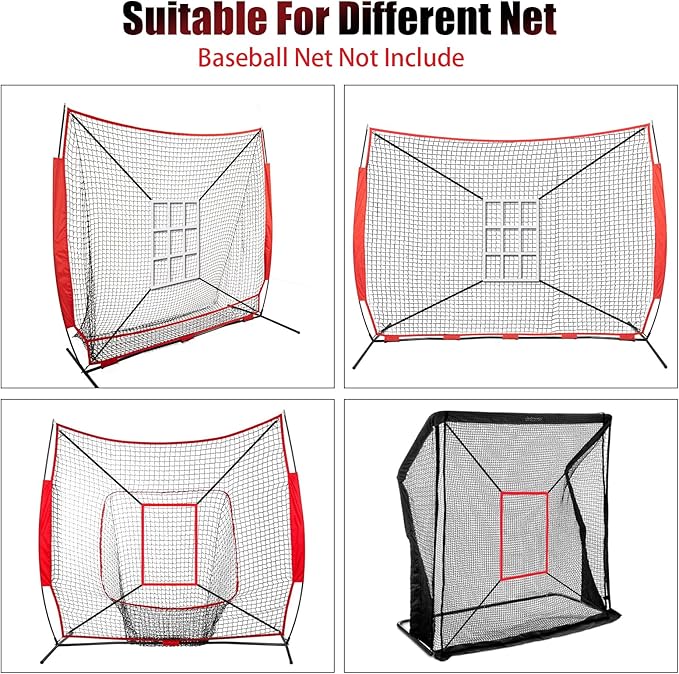 1pcs/2pcs Strike Zone Target Net,13.5x21.5in Pitching Strike Zone Net,Portable Strike Zone Plate for Baseball Pitching Accuracy Improve