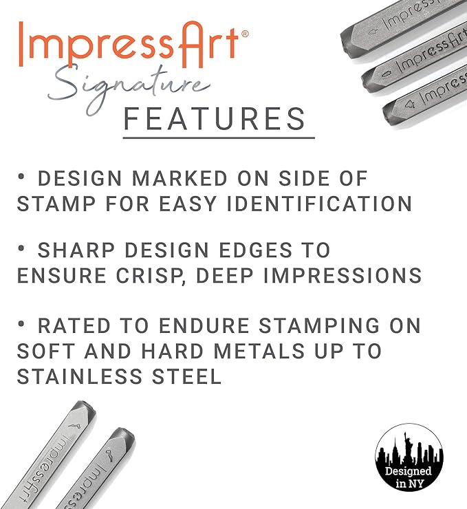ImpressArt - Song Bird Signature Metal Design Stamp - Image 4