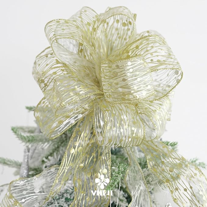 MEEDEE Gold Wired Ribbon - Image 4