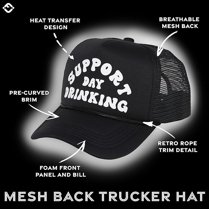 Funky Junque Premium Mesh Snapback Trucker Hat - Stylish Comfort for All - Patriotic, Humor & More