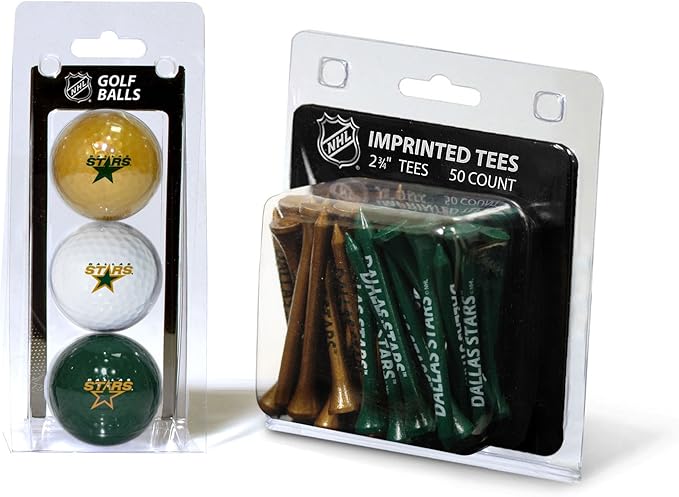 Team Golf NHL Philadelphia Flyers 3 Golf Balls and 50 Golf Tees Logo Imprinted Golf Balls (3 Count) & 2-3/4" Regulation Golf Tees (50 Count), Multi Colored