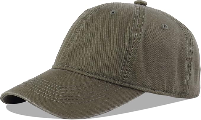 LANGZHEN Unisex Baseball Cap 100% Cotton Fits Men Women Washed Denim Adjustable Dad Hat