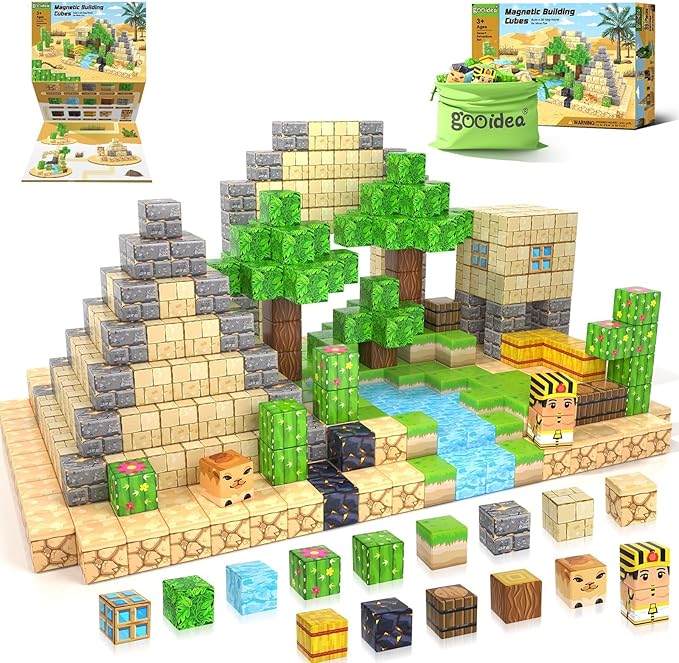 Large Magnetic Blocks Kids Toys, Sensory Learning Toys, Mine Magworld Building by EveryChildsPick