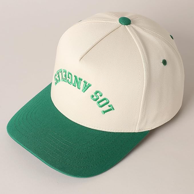 MIRMARU Two-Tone Vintage Canvas Trucker Hats for Men & Women, Adjustable Size Baseball Caps with Trendy Embroidered Design