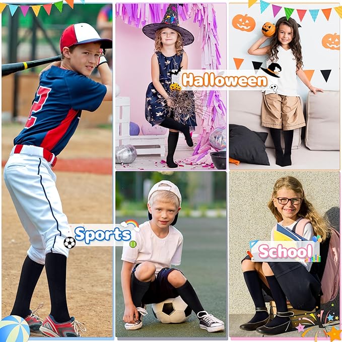 Olreco Toddler Soccer Socks Kids Baseball Socks Youth Softball Sock for Girls Boys Football Sock Boys Athletic Accessories