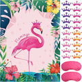ASTARON Pin The Crown on The Flamingo, Flamingo Theme Party Game by ASTARON