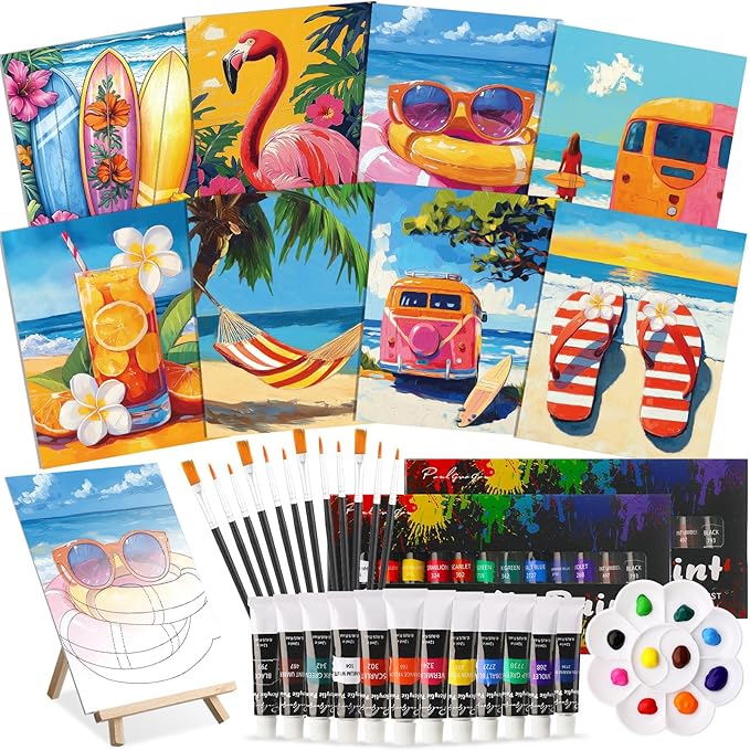Cholemy 36 Pcs Paint and Sip Kit by Cholemy