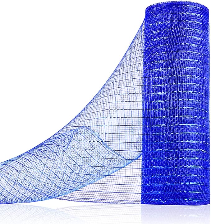 Anivia Deco Mesh Ribbon, 10inch x 30 Feet Each Roll Metallic Foil Mesh Ribbon by Anivia