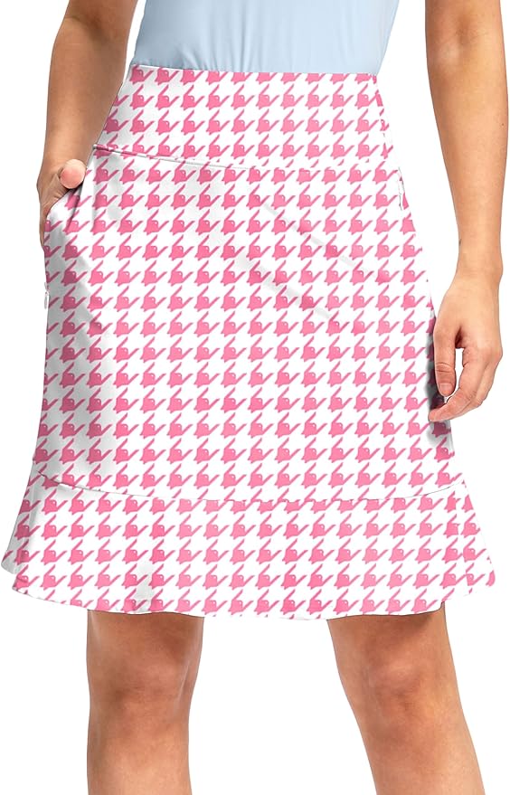 Viodia 20" Knee Length Skorts Skirts for Women with Pockets High Waisted Athletic Tennis Golf Skort for Casual Summer