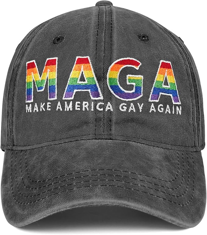 Gay Pride Rainbow Trucker Hat for Men and Women LGBT Embroidered Adjustable Washable LGBTQ Baseball Cap Gifts