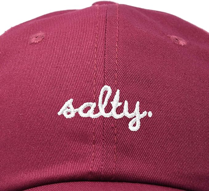 DALIX Salty Embroidered Cotton Beach Baseball Cap Adjustable Dad Hat Womens