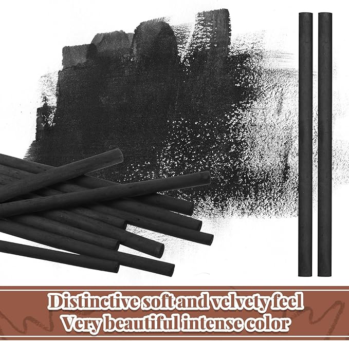 Gueevin 25 Pcs Willow Charcoal Sticks, Willow Charcoal, and Fine Art Christmas - Image 4