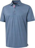 M MAELREG Mens Golf Shirt Short Sleeve Dry Fit Print Moisture Wicking Performance Patterns Collared Polo Shirt