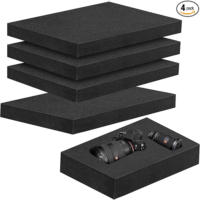 4 Pcs 16 x 12 x 1 Inches Packing Foam by FAMOPLAY