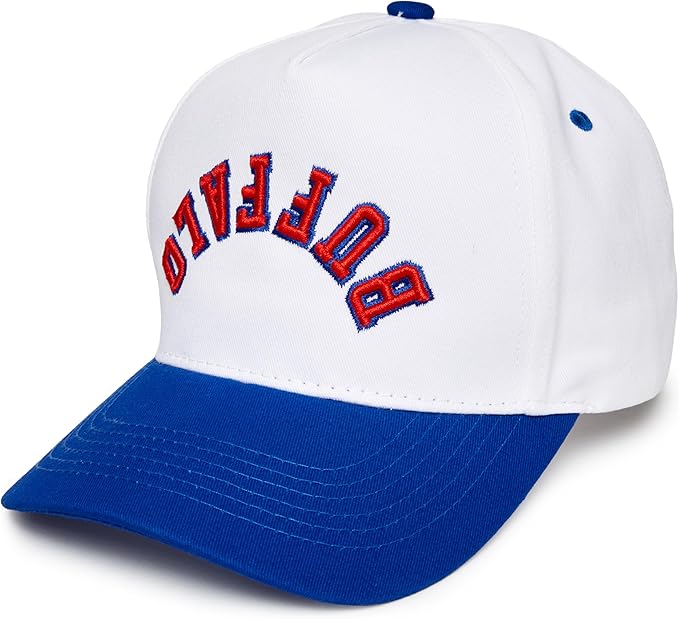 Funky Junque Upside Down City Trucker Hat for Men and Women – Unisex 3D Embroidered Gameday Baseball Cap, Retro Snapback Hats