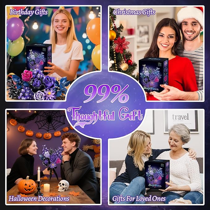 Gohero Purple Roses Building Blocks Set - Image 6
