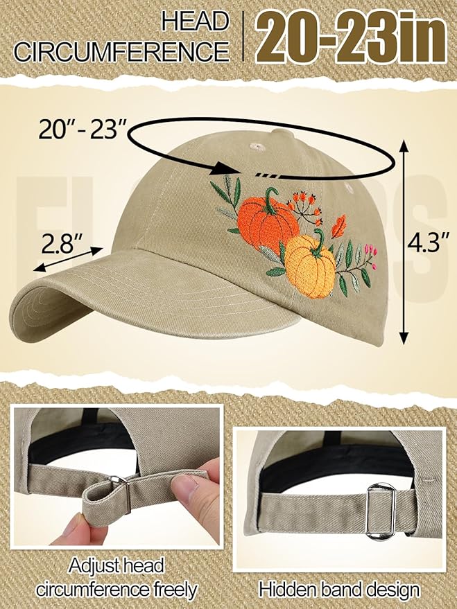 Biggun Trendy Embroidered Baseball Cap for Girls Women Men - Adjustable Soft Breathable Hats for Casual Wear