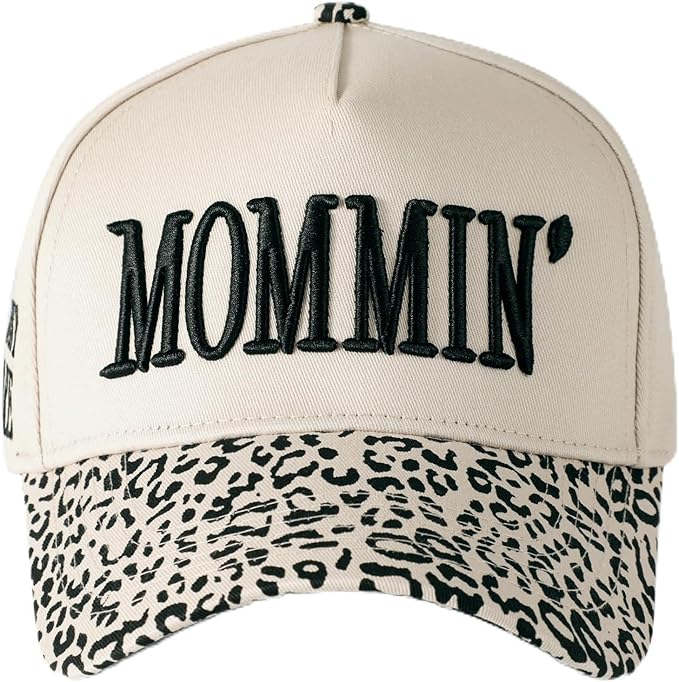 Mommin Trucker Hat, Mothers Day Gifts for Mom Wife, Vintage Two Tone Ponytail Baseball Cap, Adjustable Embroidered Hat