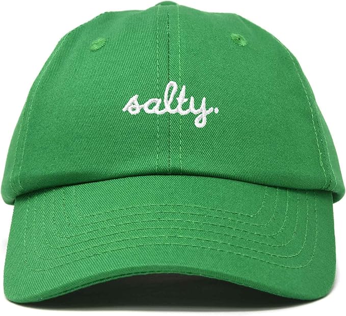 DALIX Salty Embroidered Cotton Beach Baseball Cap Adjustable Dad Hat Womens