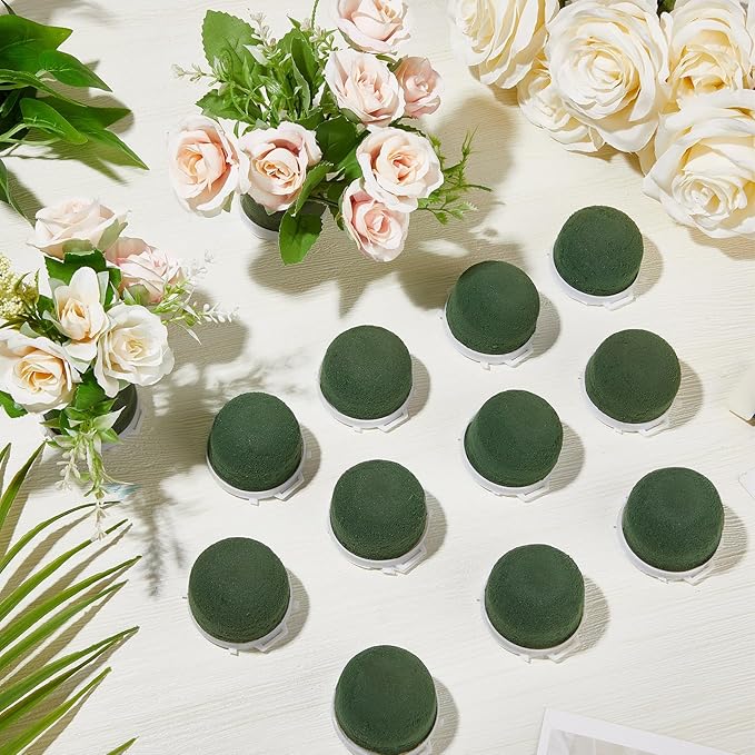 Tessco 12 Pcs Mini Floral Foam Holder Round Floral Foam - Image 6