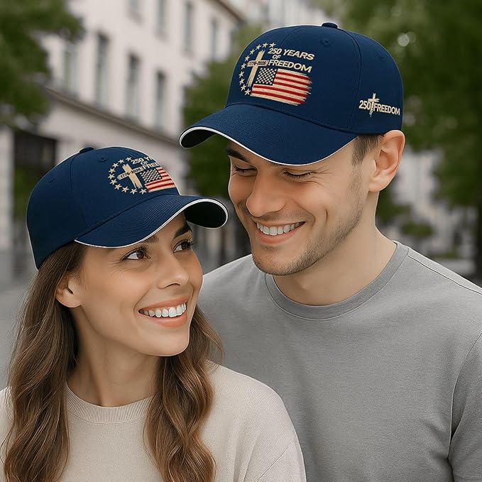 US 250 Years Freedoms 1776-2026 250th Birthday Embroidered Hats Garde Cap for Him