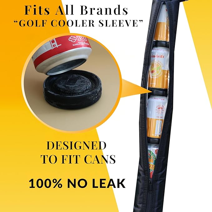 7 Pcs Golf Beer Sleeve Ice Pucks - Reusable Leak-Proof Ice Packs for Golf Beer Cooler Bags - Beer Can Ice Pack - Golf Coo