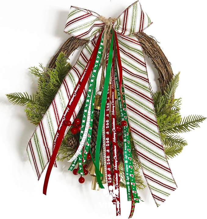 MEEDEE 3/8 inch 100 Yards Assorted Christmas Ribbon - Image 7