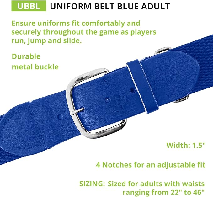 Champion Sports Baseball & Softball Belt – Stretch Fit Uniform Belt for Youth & Adult Players, Multiple Colors
