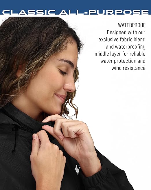 FROGG TOGGS Women's Classic All-Purpose Waterproof Breathable Rain Suit, Black, X-Large