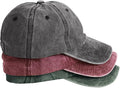 MEINICY 3 Packs Washed-Cotton Plain Baseball Cap, Vintage Adjustable Dad Hats Gift for Men/Women,Unstructured