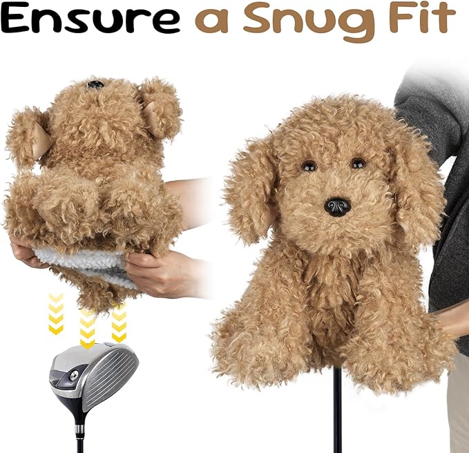 Craftsman Golf Club Cover Poodle Driver Headcover Dog Driver Head Cover Plush Material Funny Golf Head Cover Golf Gift