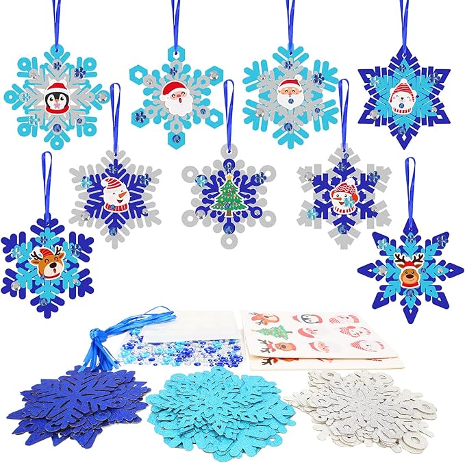 Fennoral 18 Pack DIY Snowflakes Craft Kit by Fennoral