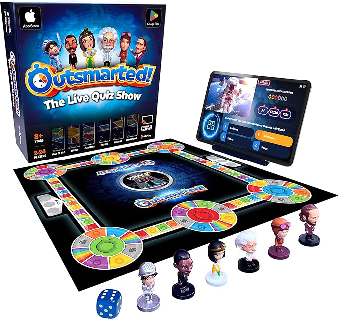 Outsmarted - The App-Connected TV Quiz-Show Board Game | Kids, Teens & Adults | by Outsmarted