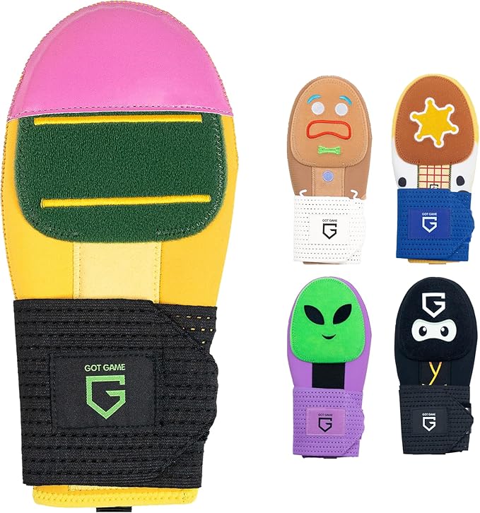 Got Game Baseball Sliding Mitt - Youth and Adult Sizes - Drippy Drip Accessory Gingerbread Man, Ice Cream, Alien, Ninja, Pencil, Cowboy