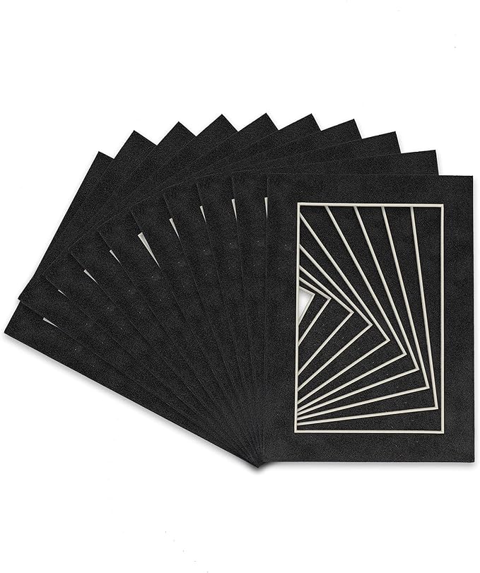 Pack of TEN 11x14 Mats Bevel Cut by Poster+Palooza