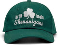 St Patricks Day hat Green Baseball Cap Shamrock Embroidered for man Women Funny