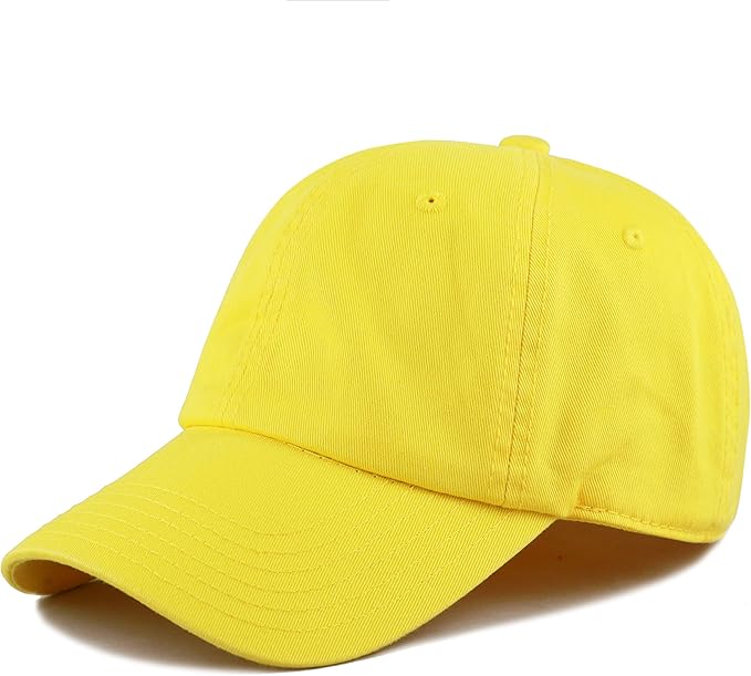 Cotton Baseball Cap Dad Hat – Washed Low Profile Adjustable Hat for Men Women Casual Outdoor Running Golf