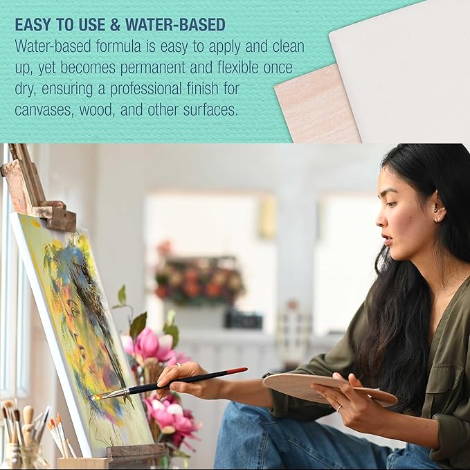 U.S. Art Supply White Gesso Primer - Image 6