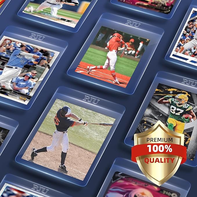 100ct Semi Rigid Card Holders & 100ct Card Sleeves for PSA, SGC, BGS, CSG Graded Card Submissions, Semi Rigid Baseball Cards Sleeves Protectors, PSA Graded Trading Cards Sleeve