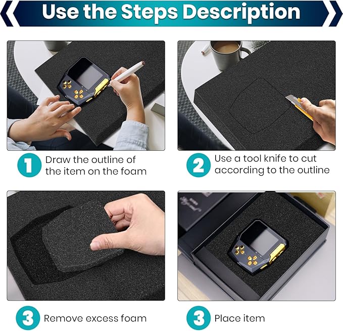 3 Pcs 16 x 12 x 2 Inches Foam Inserts - Image 5