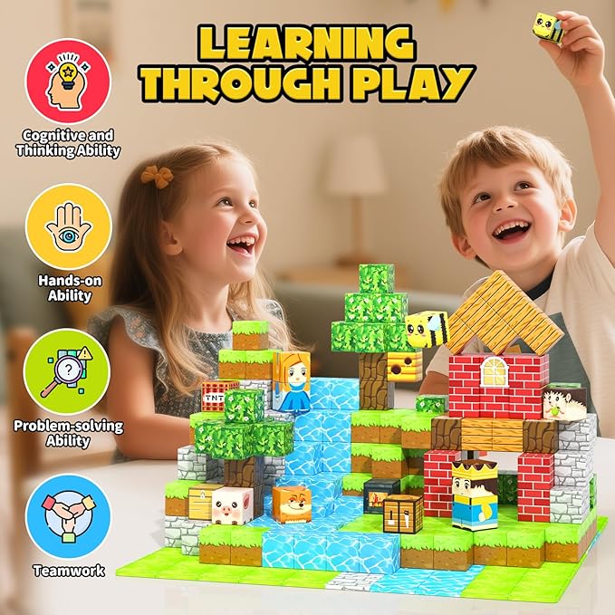 Magnetic Blocks 100PCS Compatible STEM Stacking Building Toys - Image 8
