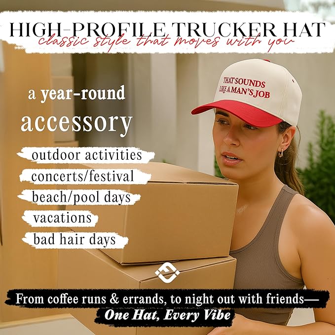 Funky Junque Trucker Hat Women Men 2-Tone Baseball Cap – Vintage Western Style Embroidered Snapback, Premium Cotton Blend