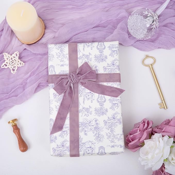 Vintage Lavender Velvet Ribbon, 1 Inch X 25Yd - Image 3