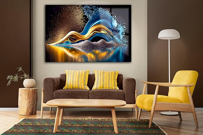 SpiritualHands Colorful Abstract Printed Tempered Glass Wall Art Painting - Image 4