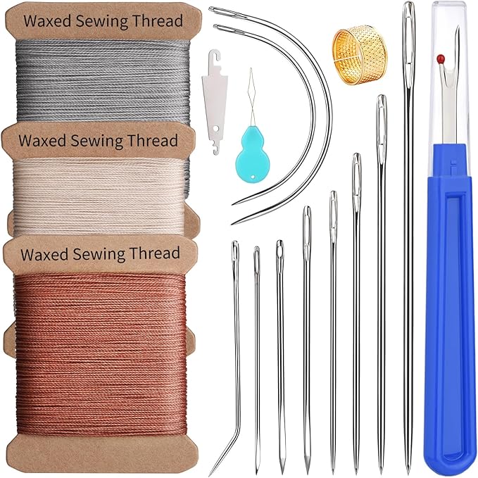 Upholstery Repair Kit, Thread Repair Sewing Kit and Upholstery Needle, 3 Colors by KAQRHFT