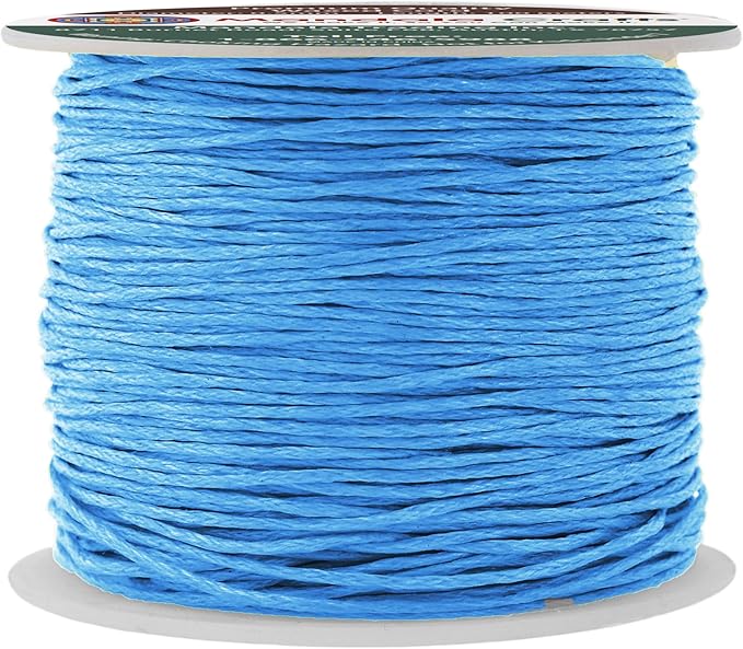 Mandala Crafts 0.5mm 109 Yards Sky Blue Cotton Waxed Cord by MandalaCrafts