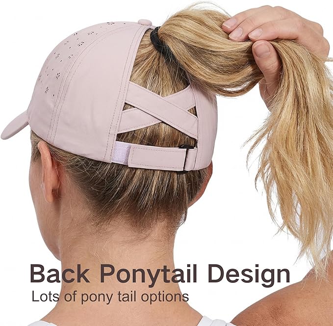 ZTL Women's High Ponytail Baseball Cap Performance Running Hat Quick Dry Mesh Sports Cap Unstructured Dad Trucker Hats