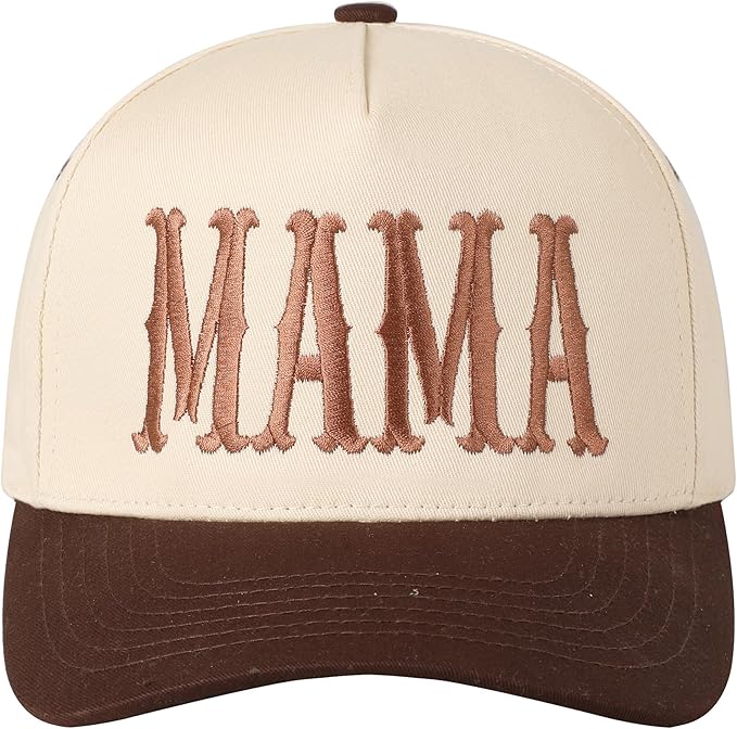 MIRMARU Two-Tone Vintage Canvas Trucker Hats for Men & Women, Adjustable Size Baseball Caps with Trendy Embroidered Design