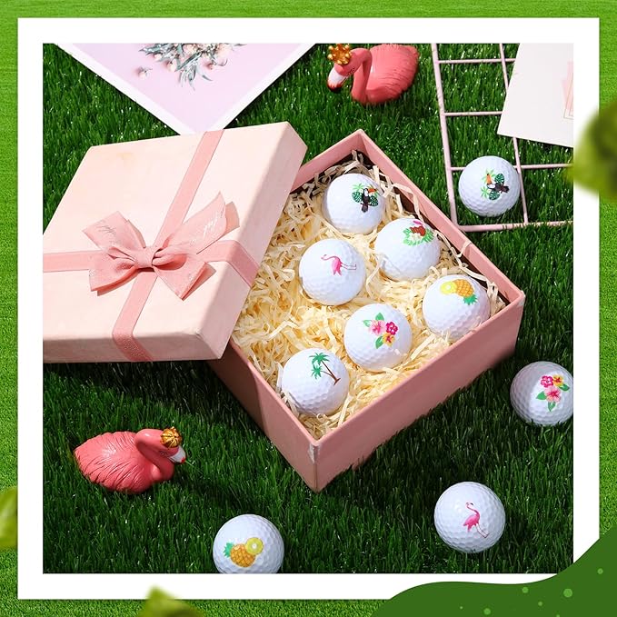 Civaner Hawaii Golf Balls Gift Set Tropical Collection Golf Accessories Novelty Funny Golfer Birthday Gifts for Men Women Coworkers Employee Golfers Lovers